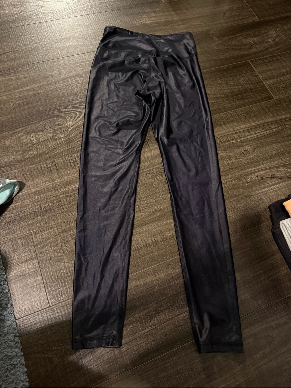 Glossy Black Full-Length Leggings
